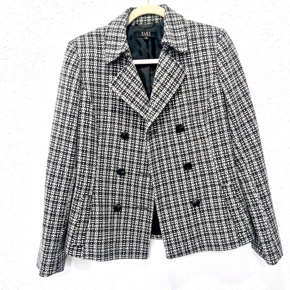 Alex Marie houndstooth  wool-blend peacoat 4 - Picture 6 of 9